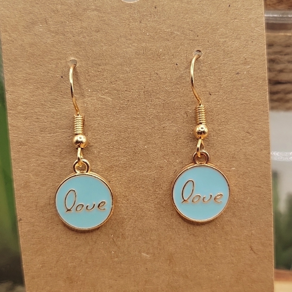 2/$10 love charm earrings